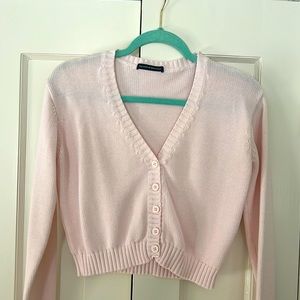 Brandy Melville Cardigan Sweater baby pink